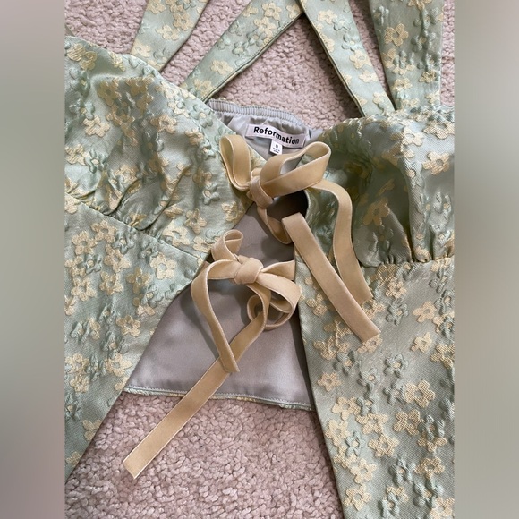 Reformation Azalea Top EUC Size 0 - Seafoam Floral - Picture 5 of 8